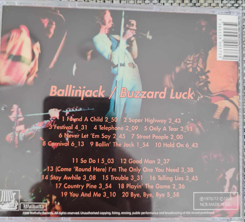 Ballinjack "Ballinjack/Buzzard Luck" 2in1 CD (Progressive Jazz Rock)