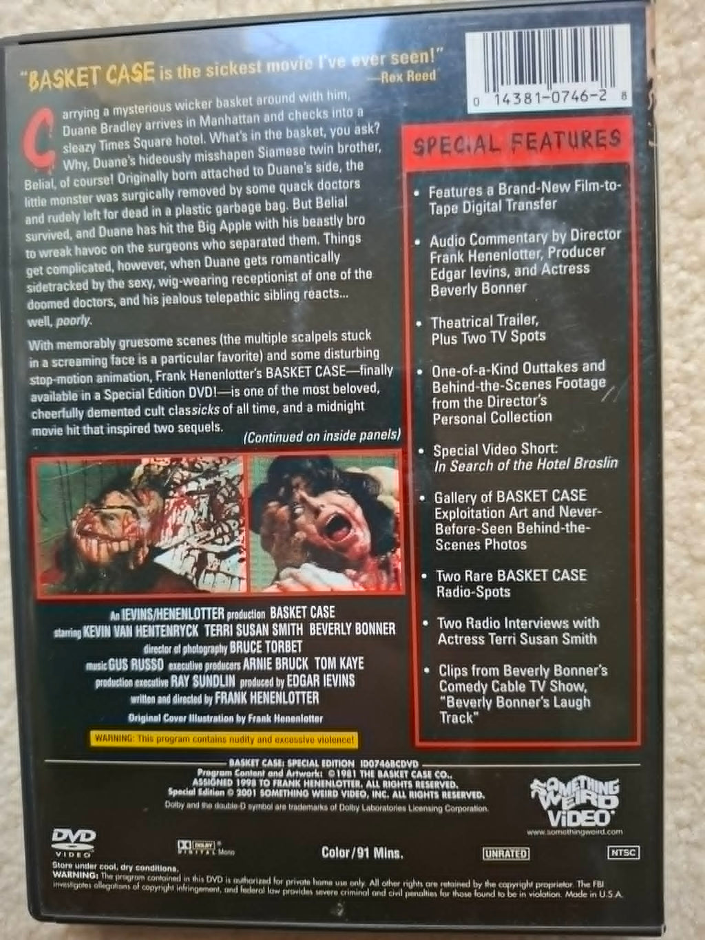 Basket Case DVD (Cult horror classic) 1981