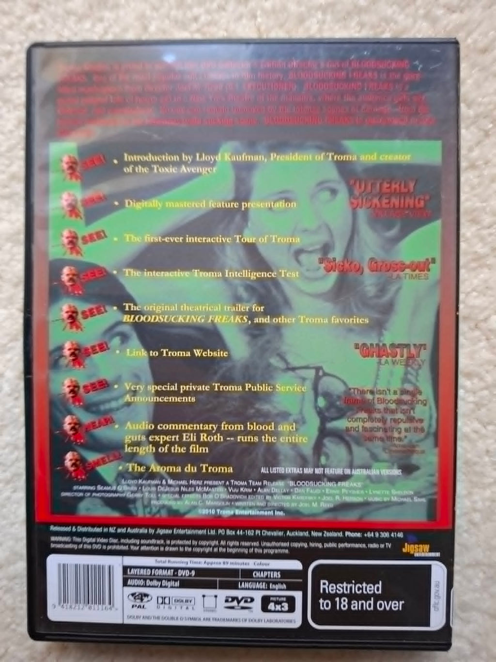 Bloodsucking Freaks DVD Collectors Edition Director's Cut (Horror) 1976