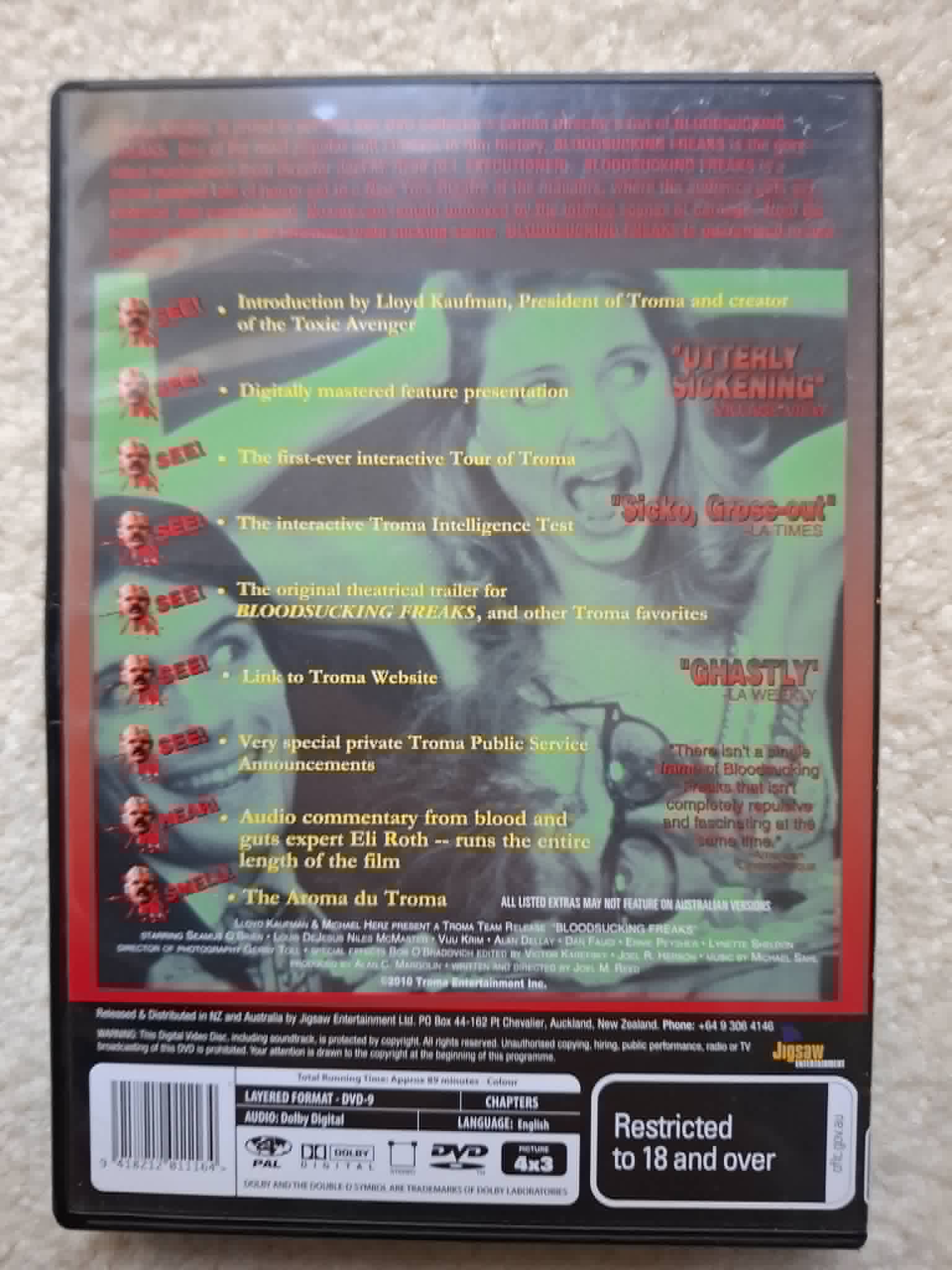 Bloodsucking Freaks DVD Collectors Edition Director's Cut (Horror) 1976
