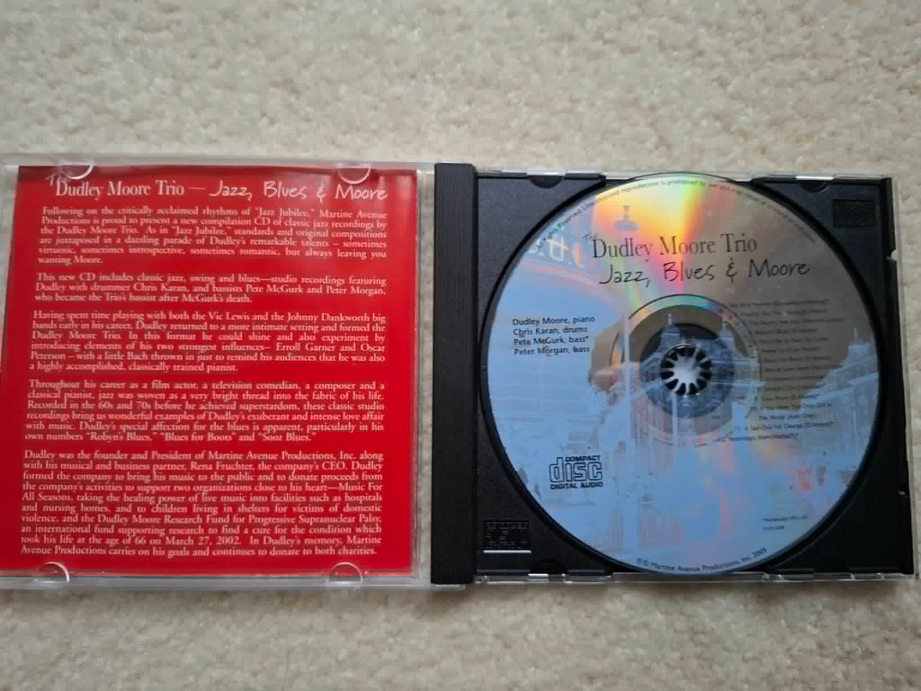 Dudley Moore Trio "Jazz, Blues & Moore" CD
