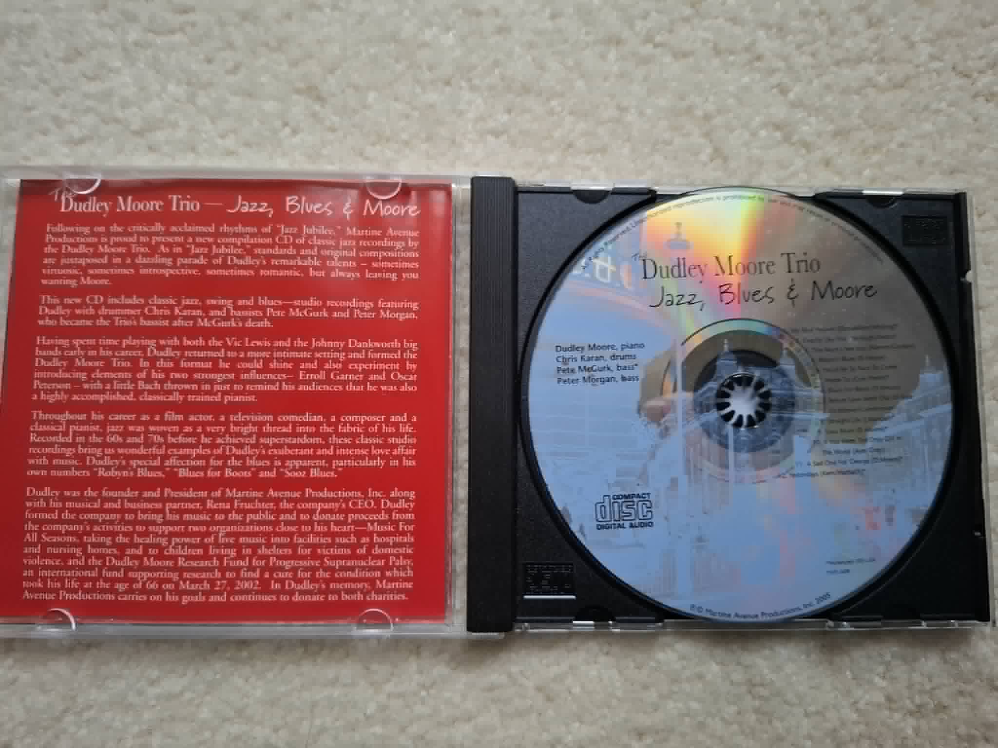 Dudley Moore Trio "Jazz, Blues & Moore" CD