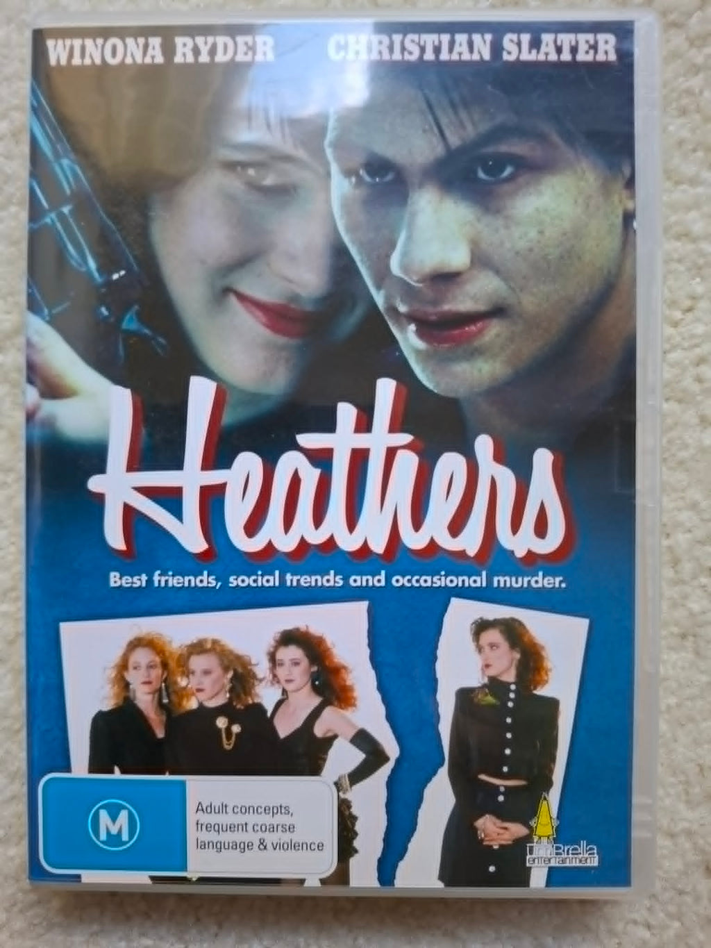Heathers DVD (1988 cult comedy) Winona Ryder, Christian Slater
