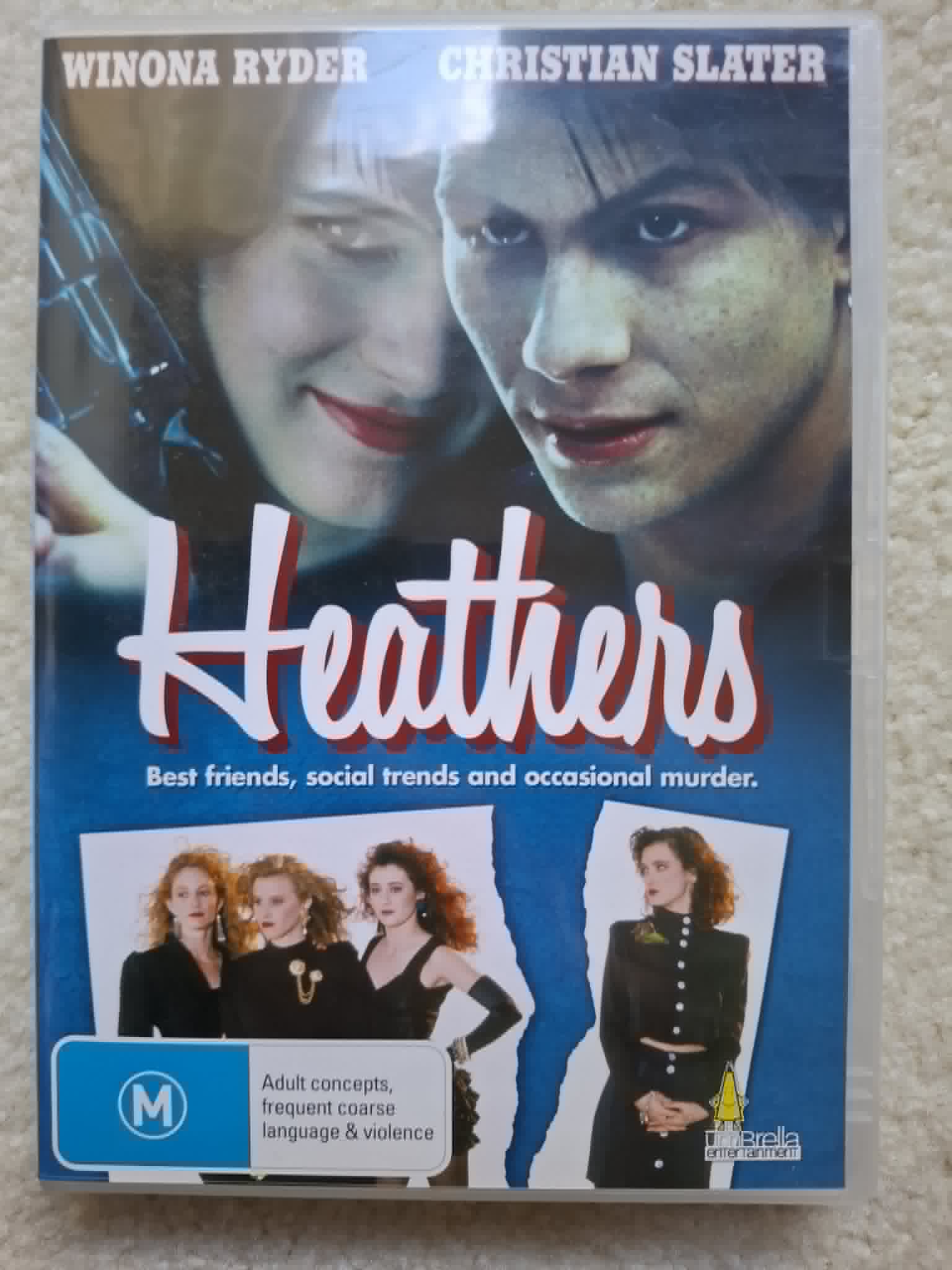 Heathers DVD (1988 cult comedy) Winona Ryder, Christian Slater