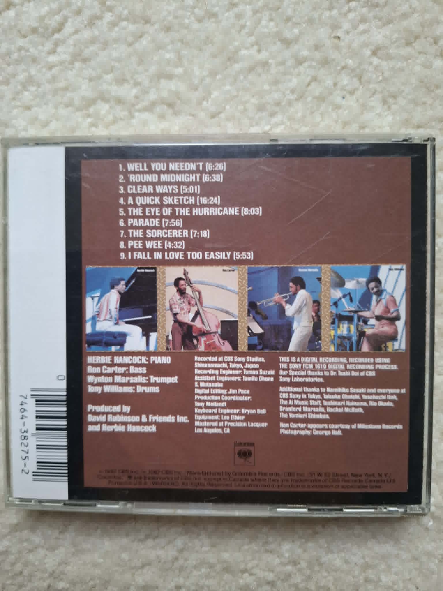 Herbie Hancock Quartet 2 in 1 CD Wynton Marsalis 1982