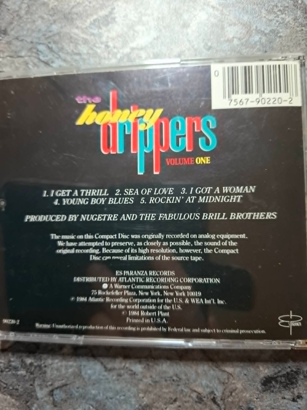 The Honeydrippers "Vol 1" CD 1984 (Led Zeppelin)