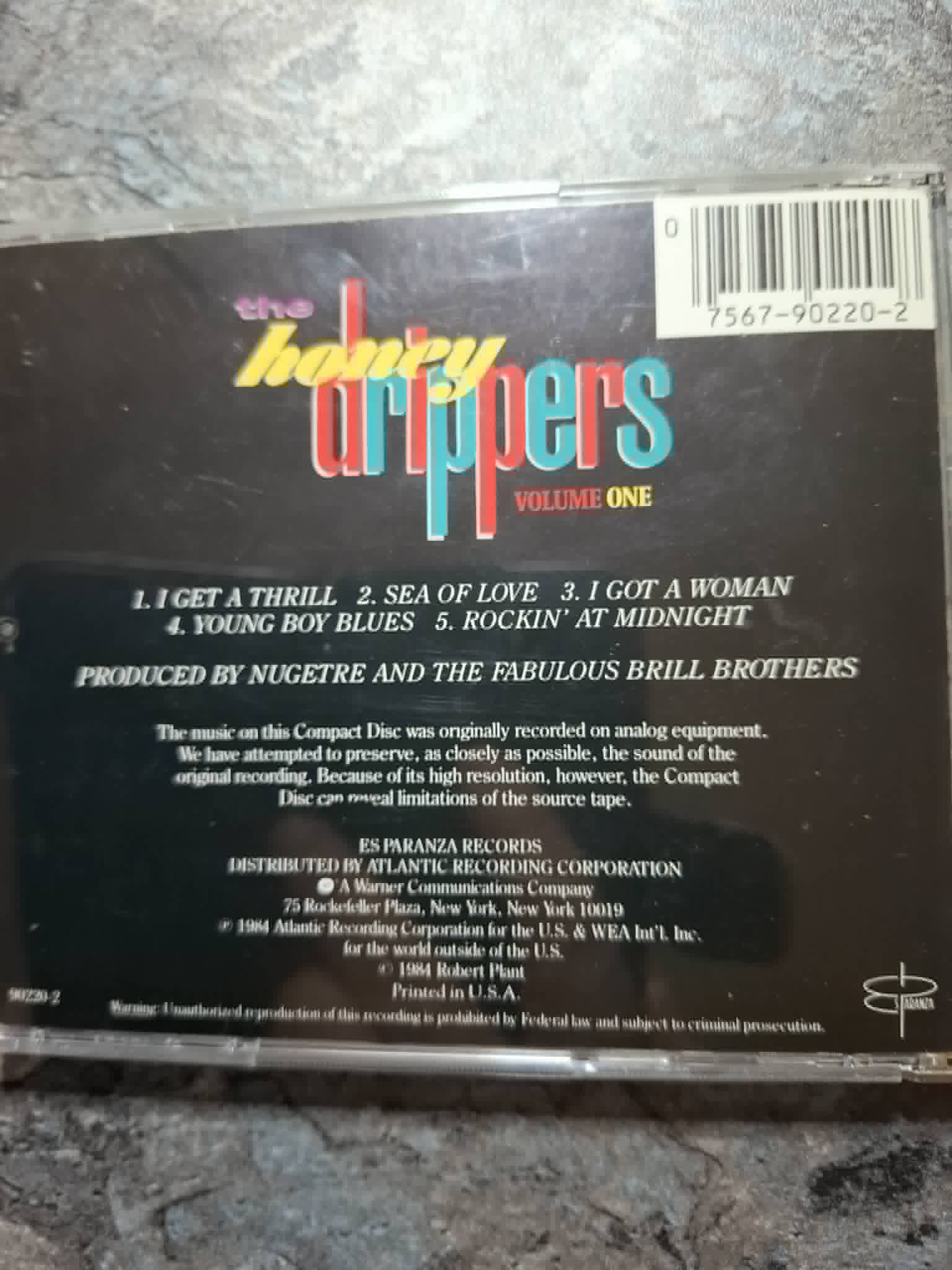 The Honeydrippers "Vol 1" CD 1984 (Led Zeppelin)