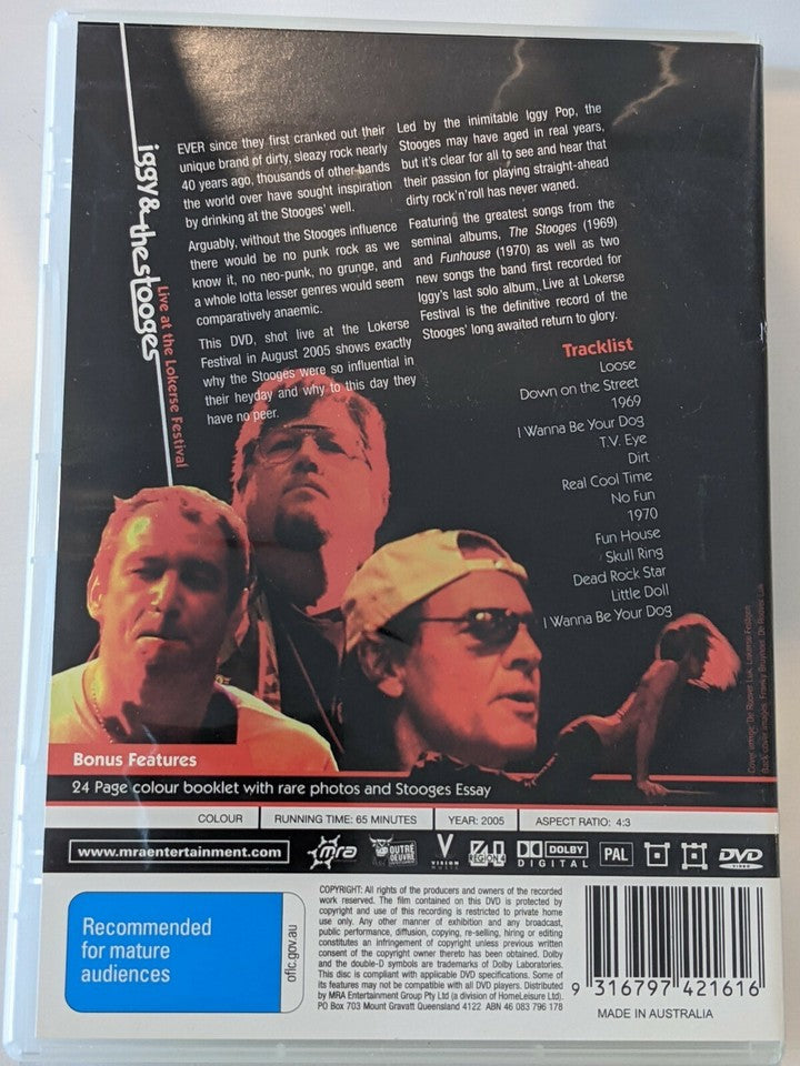 Iggy & The Stooges "Live At Lokerse Festival" DVD NEW 2005