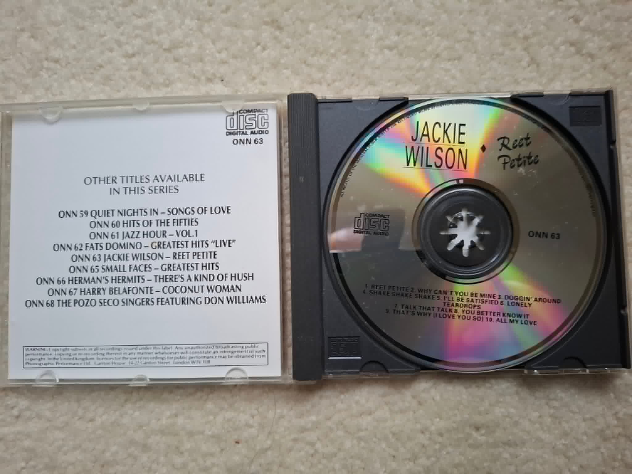 Jackie Wilson "Reet Petite" CD (60's Soul/R&B)