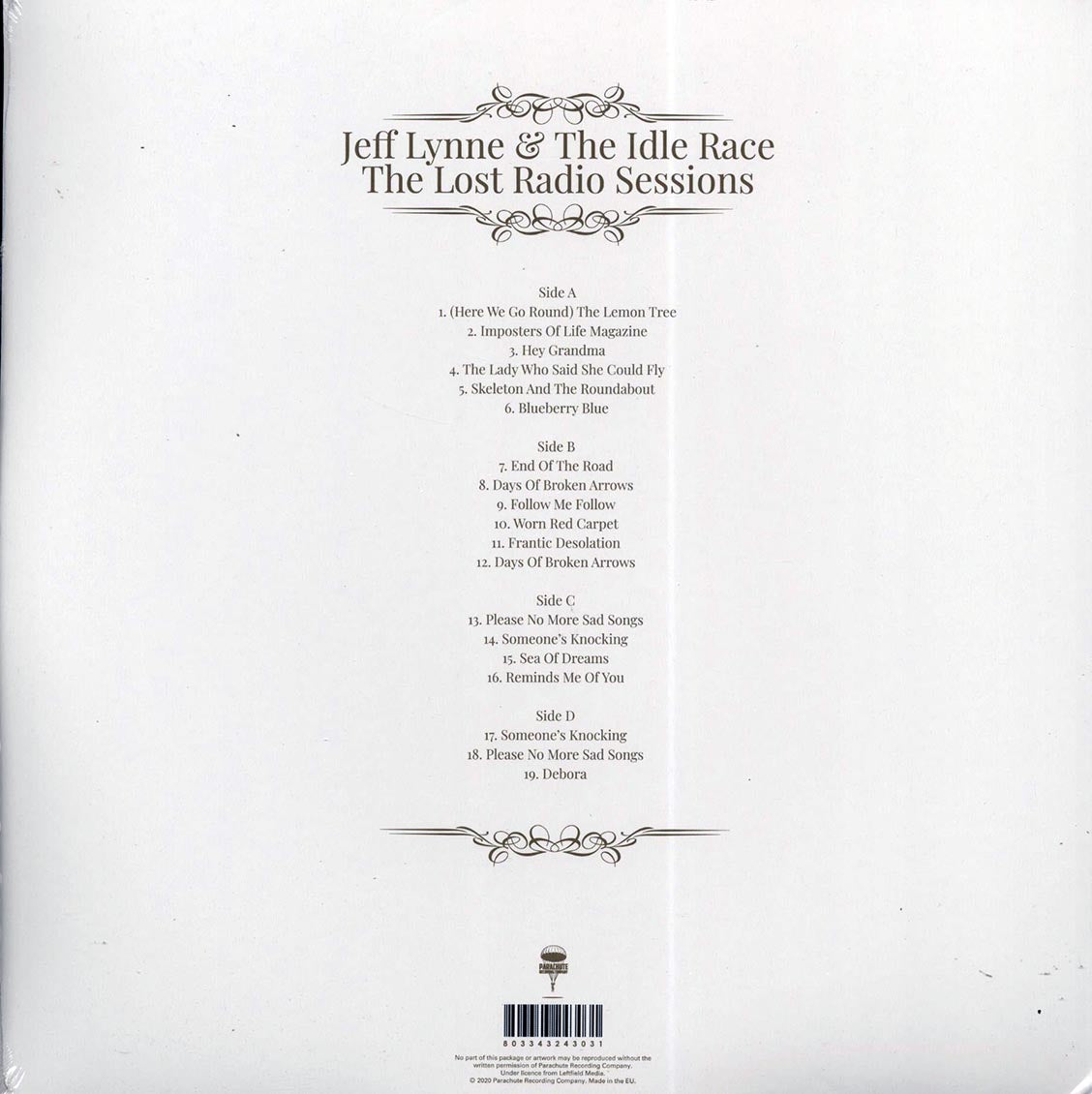 Jeff Lynne & The Idle Race - Lost Radio Sessions  (2LP) Ltd Ed