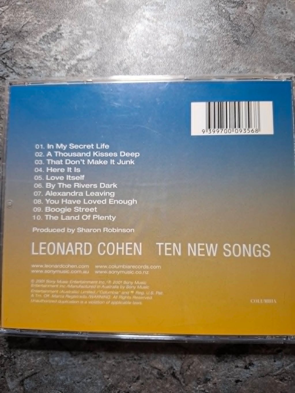 Leonard Cohen "Ten New Songs" CD