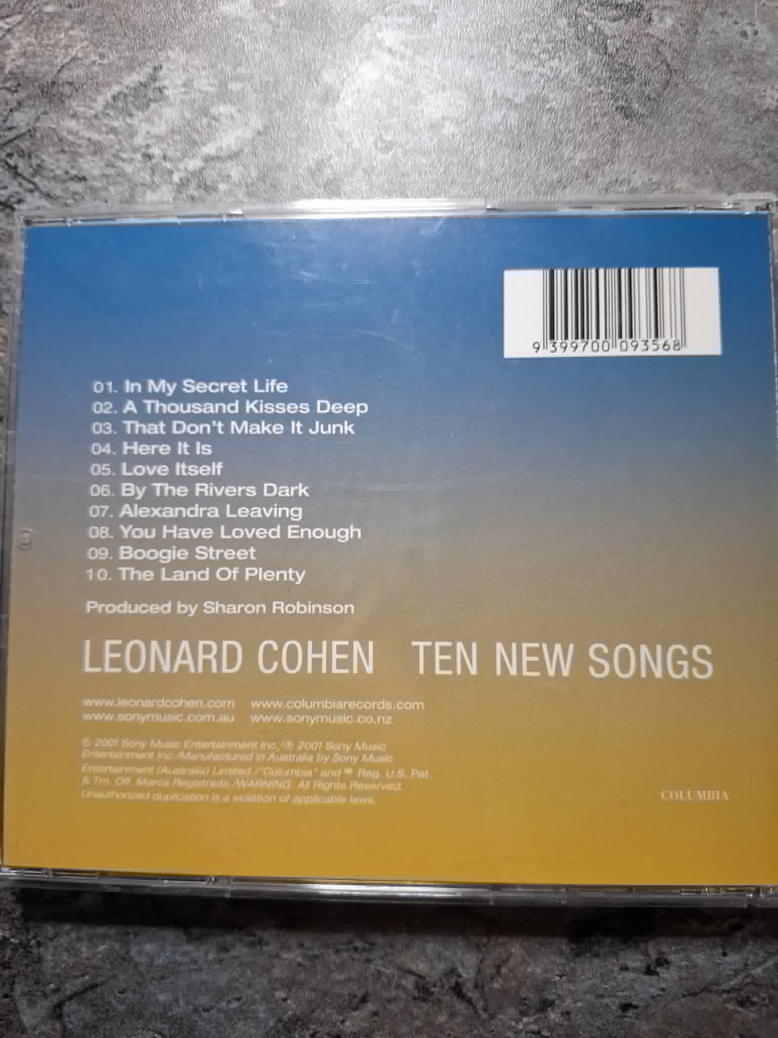 Leonard Cohen "Ten New Songs" CD