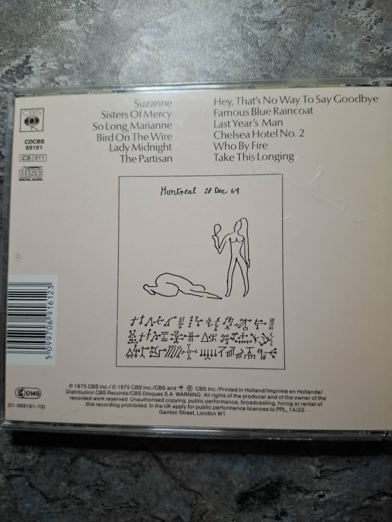 Leonard Cohen "Greatest Hits" CD 1975