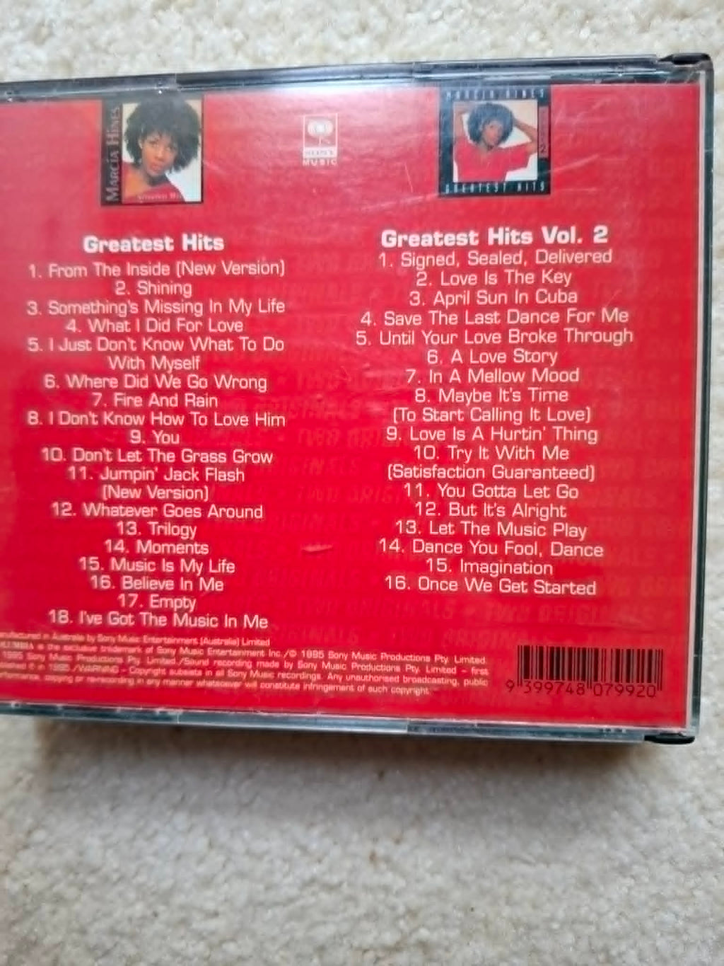 Marcia Hines "Greatest Hits Vol 1 & 2" 2CD Box Set