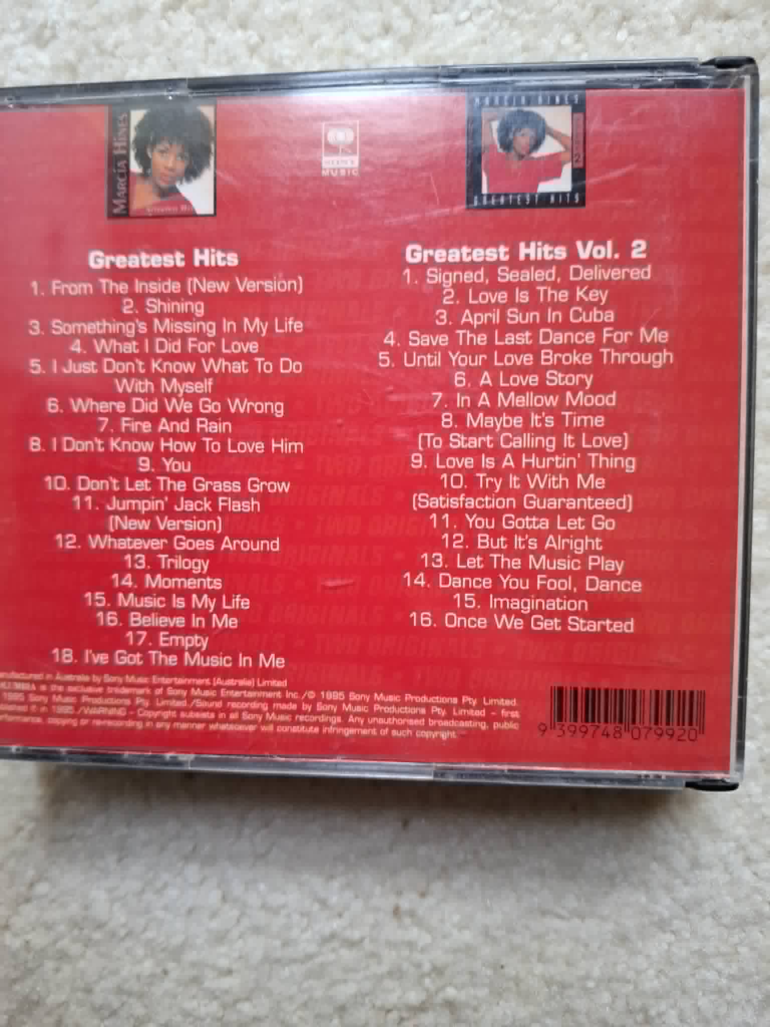 Marcia Hines "Greatest Hits Vol 1 & 2" 2CD Box Set