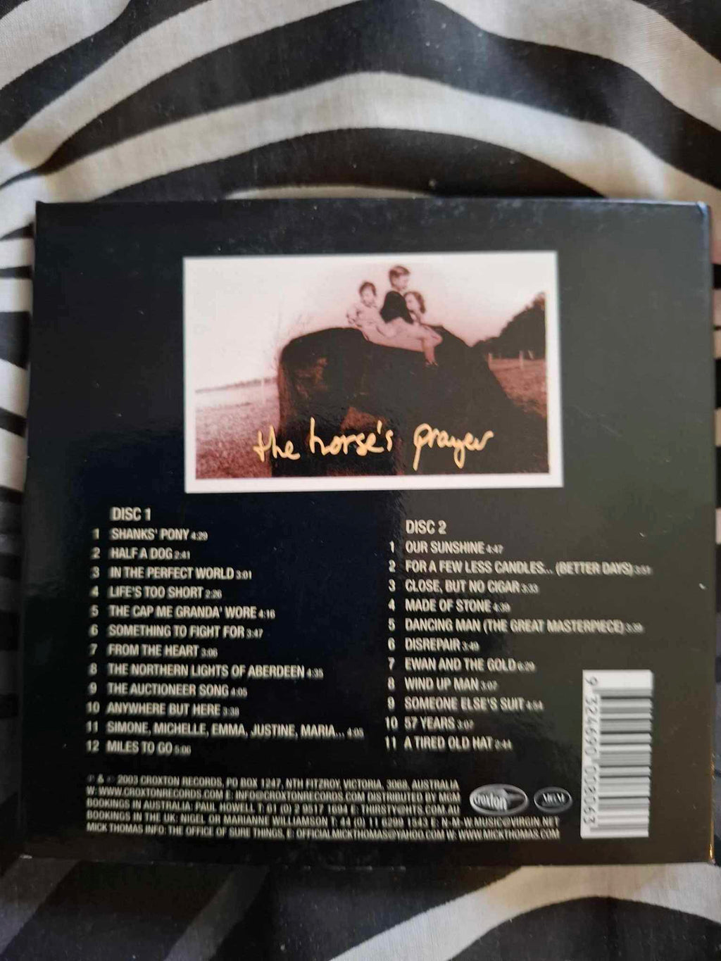 Mick Thomas "The Horse's Prayer" 2CD ex Weddings Parties Anything