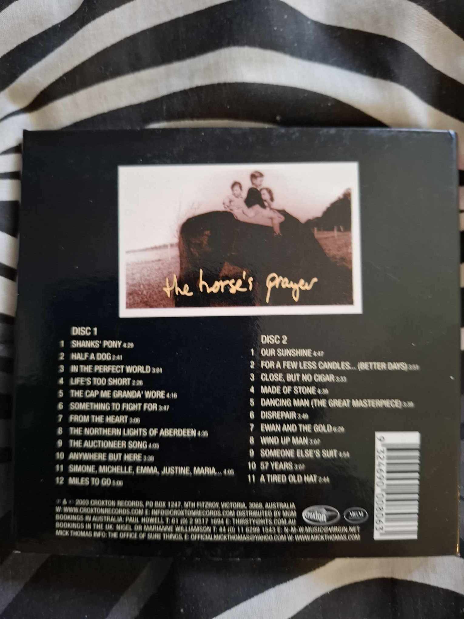 Mick Thomas "The Horse's Prayer" 2CD ex Weddings Parties Anything