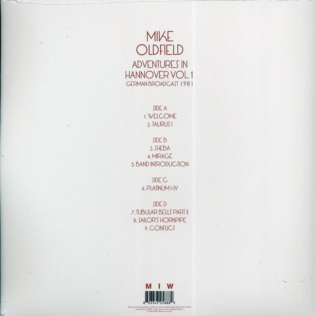 Mike Oldfield	"Adventures In Hannover Volume 1" Broadcast 1981 (2LP)