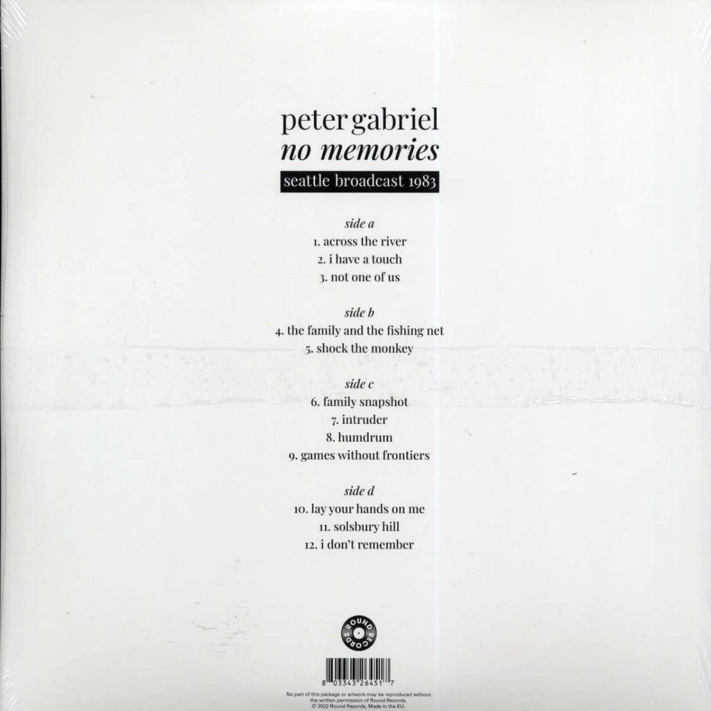 Peter Gabriel "No Memories" Seattle Broadcast 1983 (2LP)
