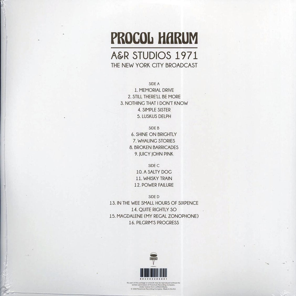 Procol Harum - A&R Studios 1971: The New York City Broadcast (2LP)