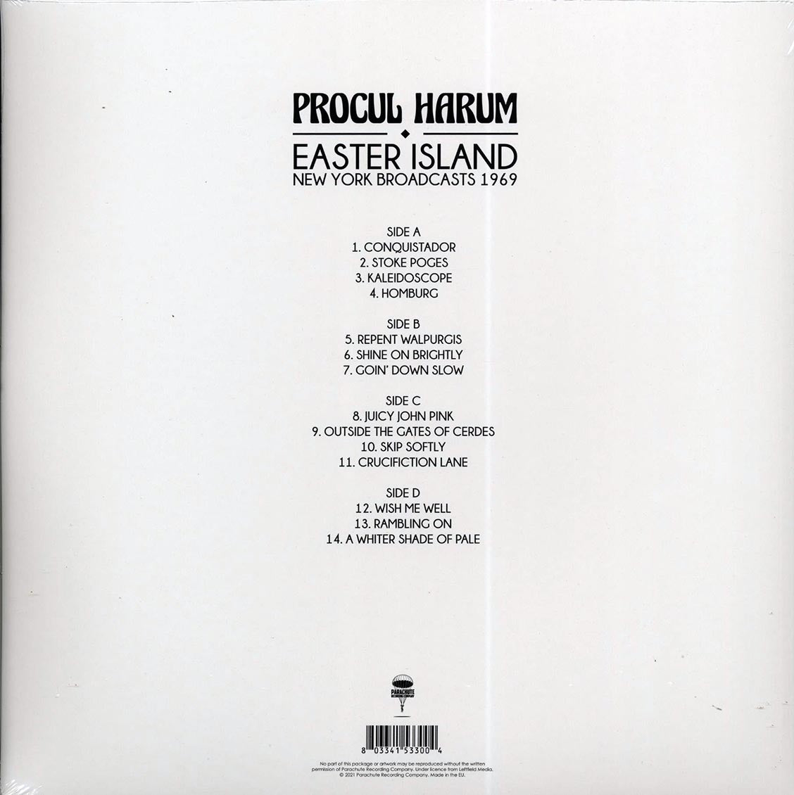 Procol Harum "Easter Island" NY Broadcasts 1969" 2LP