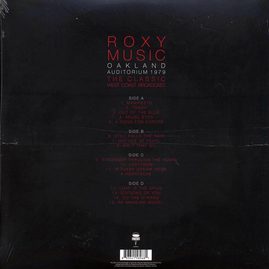 Roxy Music - Oakland Auditorium 1979 West Coast Broadcast 2LP