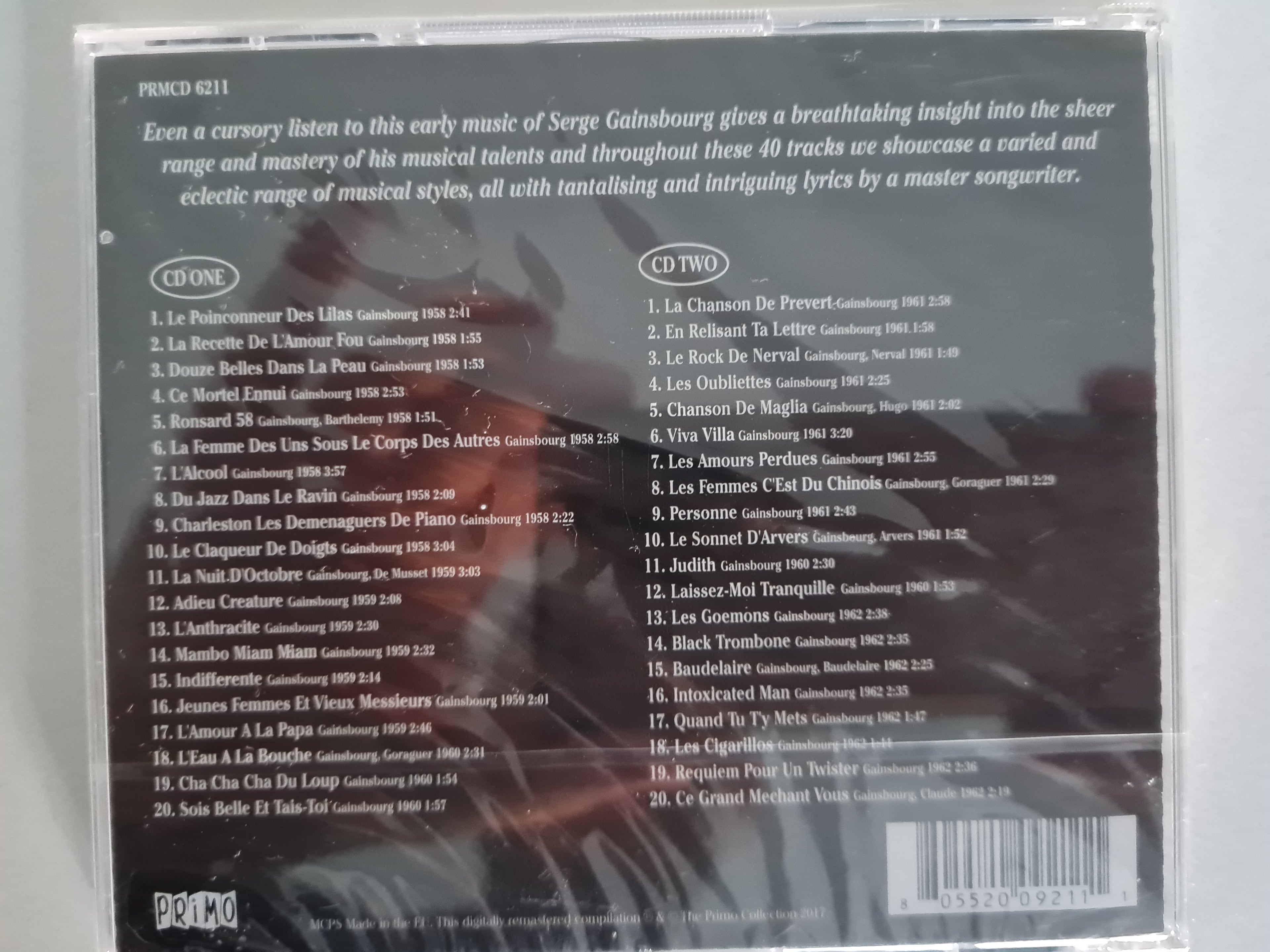 Serge Gainsbourg "Essential Early Recordings" 2CD NEW