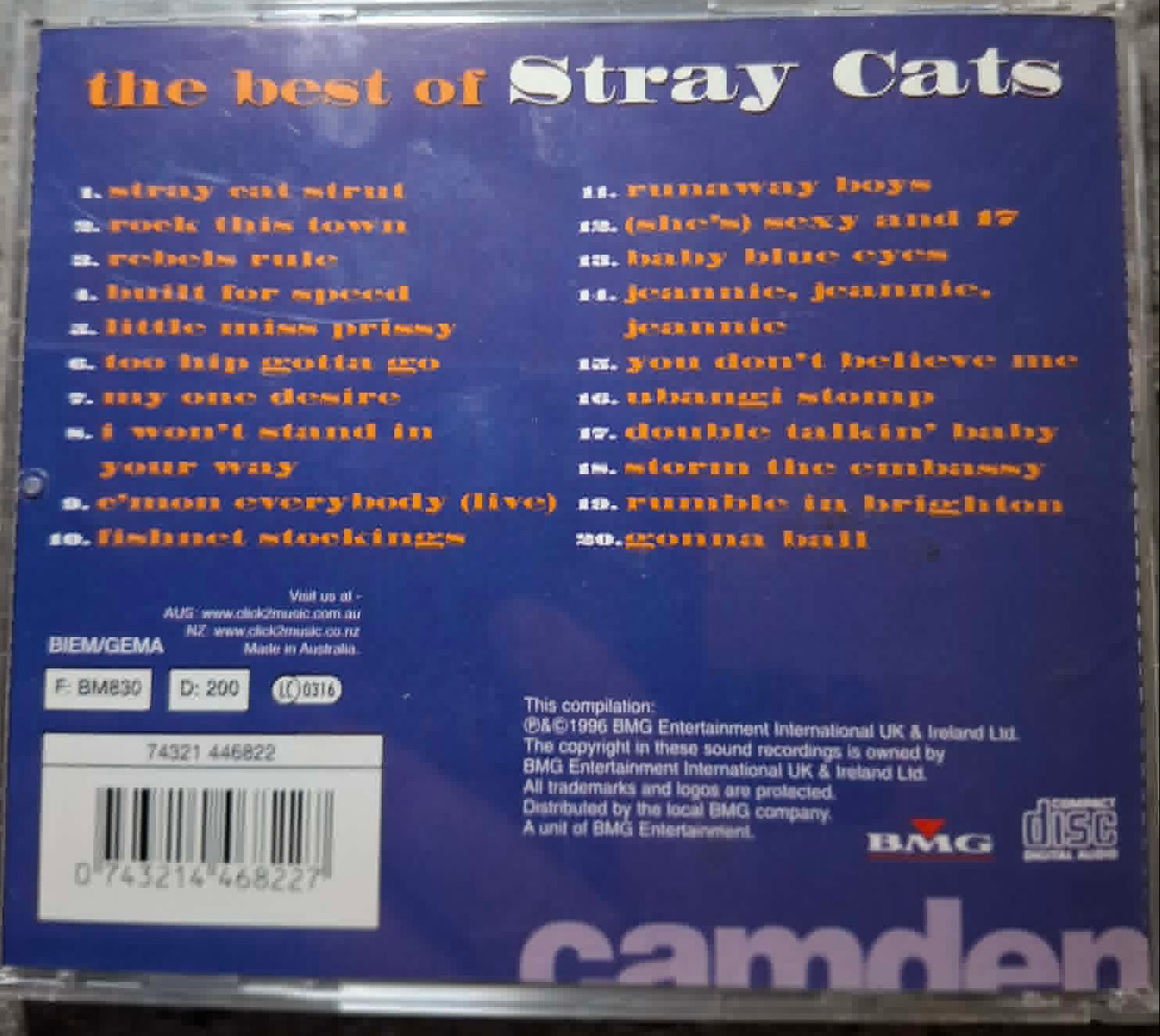 Stray Cats "Best Of" CD