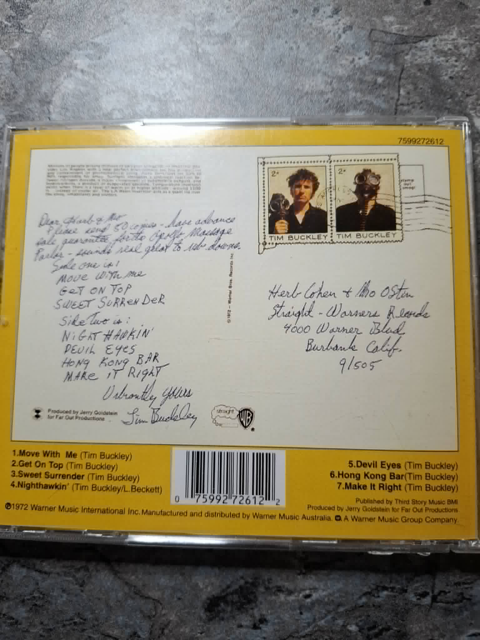 Tim Buckley "Greetings From LA" CD 1972
