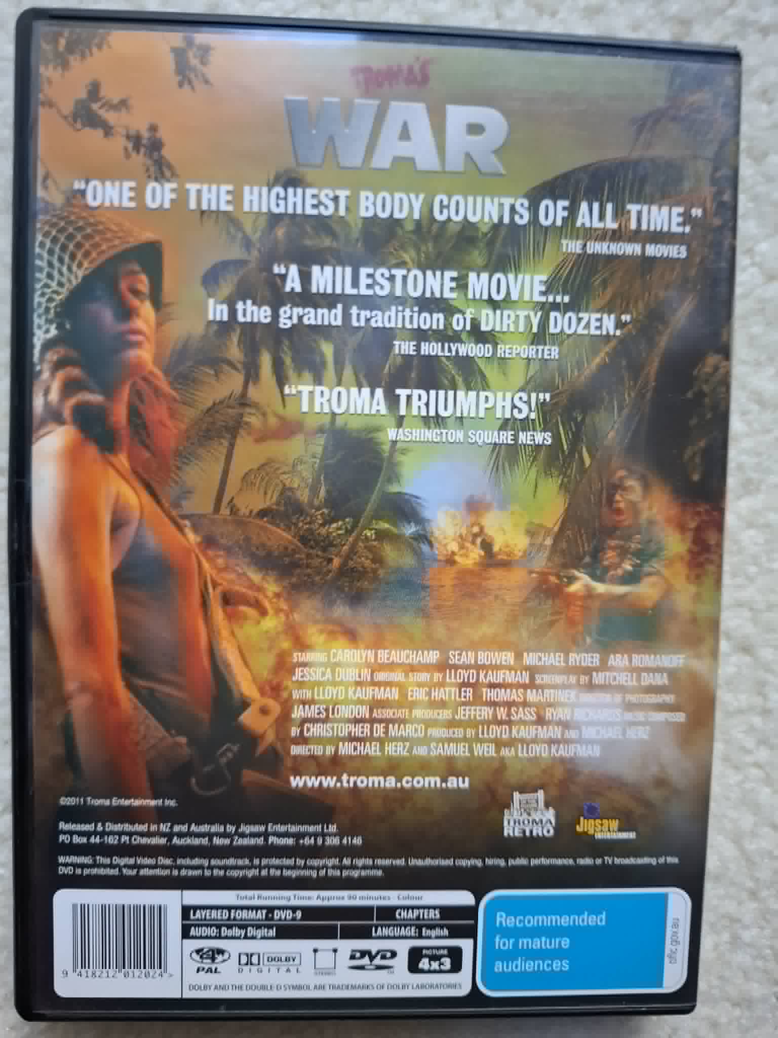 Troma's War DVD Lloyd Kaufman Cult Horror/Action