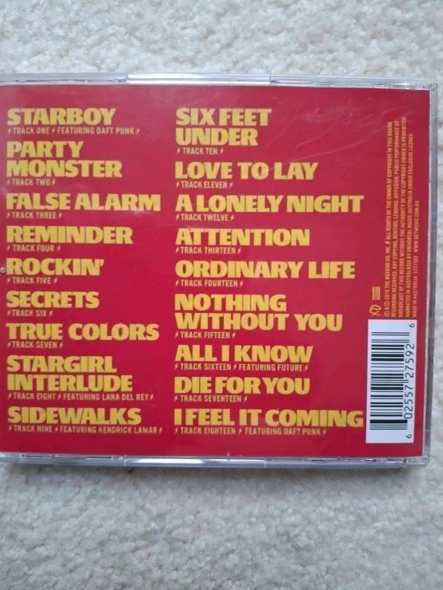 Weeknd "Starboy" CD 2016