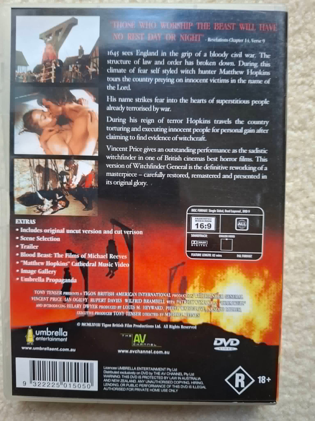 Vincent Price - Witchfinder General DVD 1968